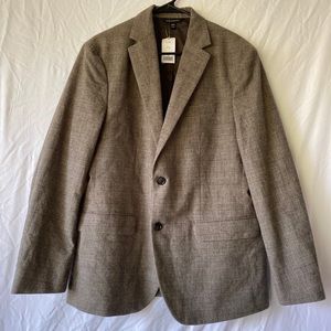 Brown Plaid Suit Coat